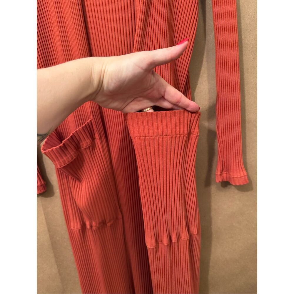 MAJE Milan Longline Ribbed Cardigan - Picture 5 of 8
